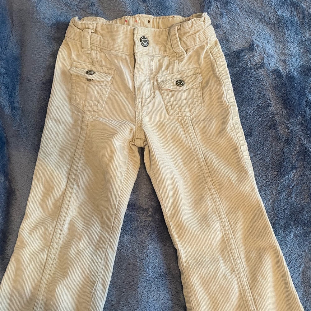 Kids Beige Corduroy Pants
